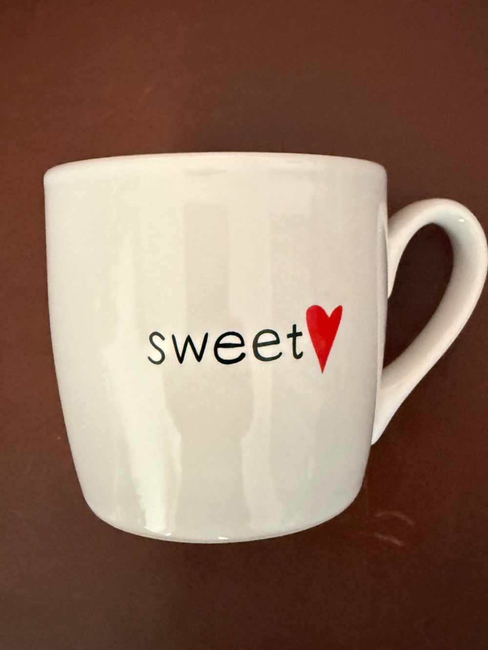 Starbucks 2011 Sweet White Ceramic Mug with Red Heart